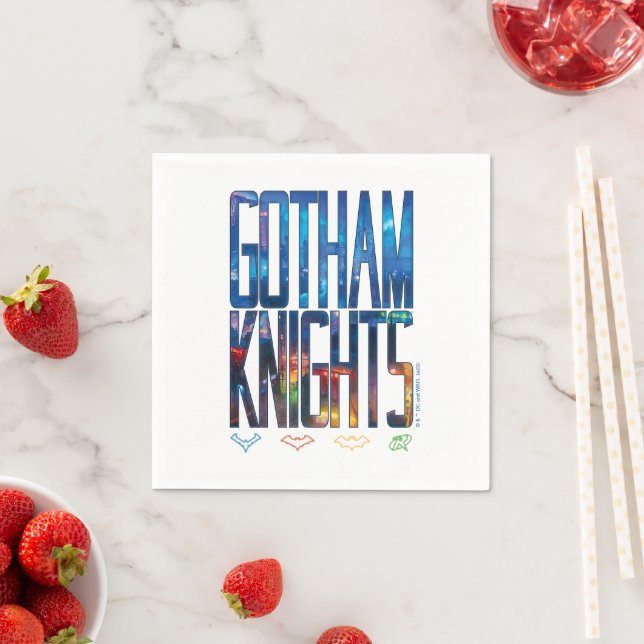 Serviette En Papier Gotham Knights City Letters (En situation)