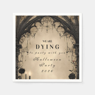 Serviette En Papier Gothic Arch Lumière de Chandelle Halloween