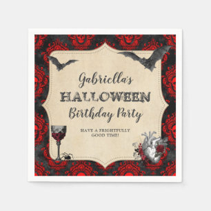 Serviette En Papier Gothique Vintage Halloween fête d'anniversaire
