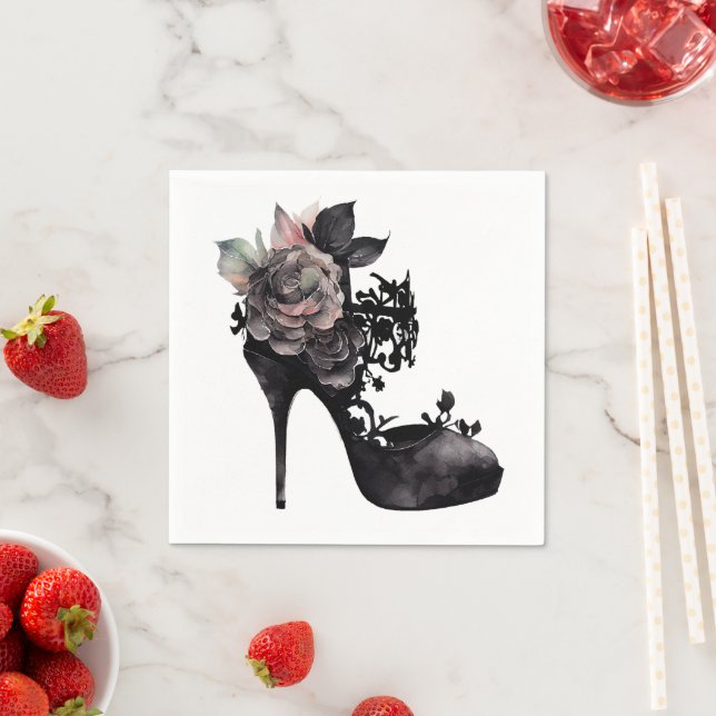 Serviette En Papier Gothique Vogue | Muet Pastel Rose de la mode Stile (En situation)