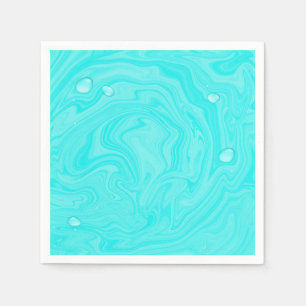 Serviette En Papier Gouttes d'eau bleues Été Nage Piscine Fête d'anniv