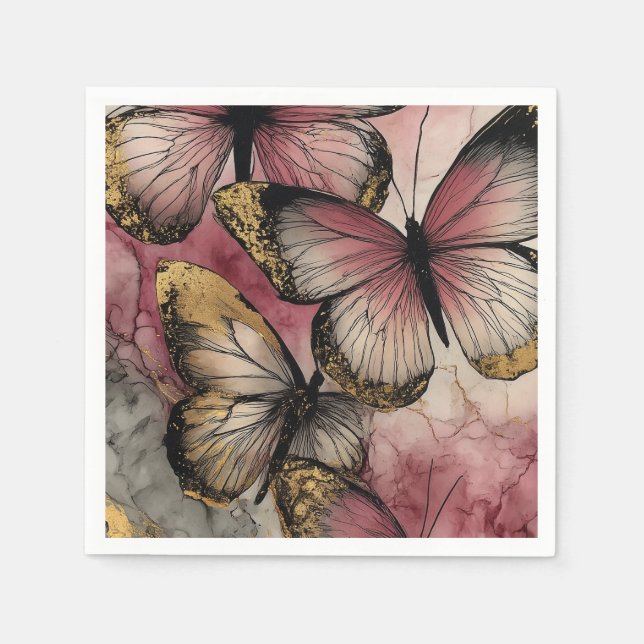Serviette En Papier Grace papillon (Devant)