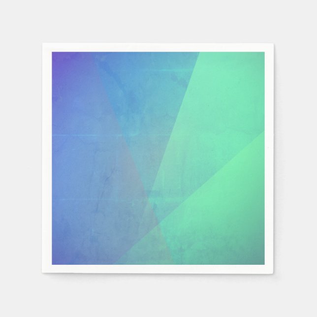 Serviette En Papier Gradation Blue Aqua & Turquoise (Devant)