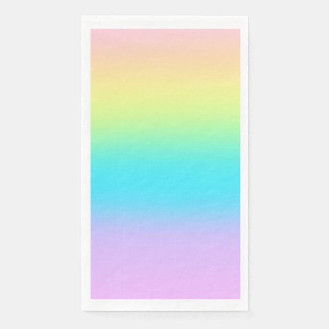 Serviette En Papier Gradient de Gorgeous Pastel (Devant)