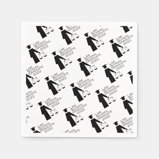 Serviette En Papier Graduate de la Law School 2022 (Devant)