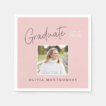 Graduate Photo Modern Script Graduation Party
