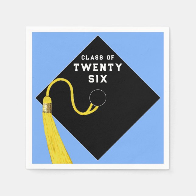 Serviette En Papier Graduation 2025 Party Light Blue (Devant)