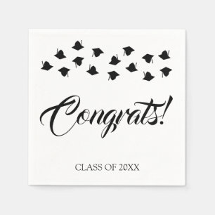 Serviette En Papier Graduation cap toss fêtes de classe personnalisée