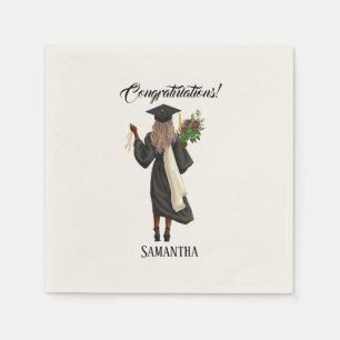 Serviette En Papier Graduation de l'aquarelle personnalisée (10)