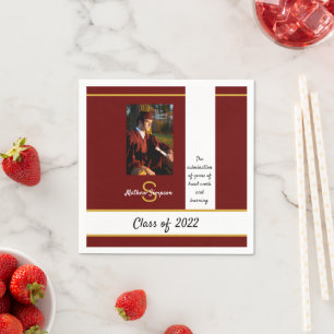 Serviette En Papier Graduation traditionnelle serviettes rouge foncé