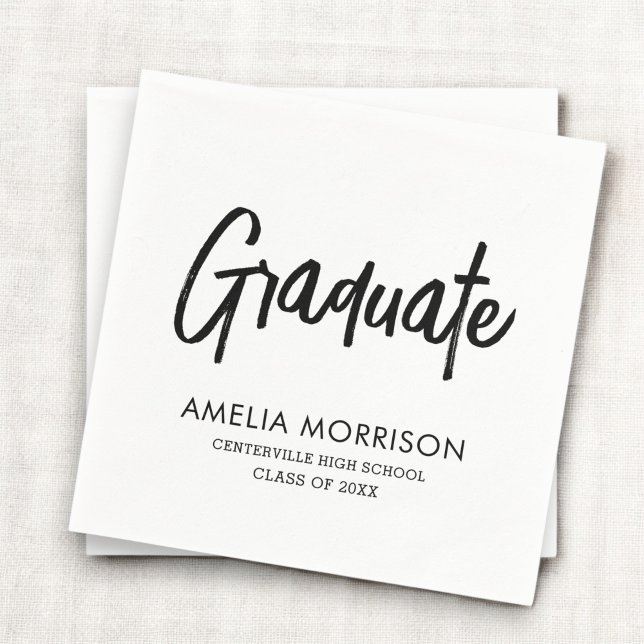 Serviette En Papier Gradué minimaliste de script moderne (Créateur téléchargé)