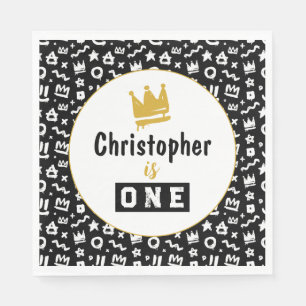 Serviette En Papier Graffiti Hip hop Tags Black and Gold Rap Doodles