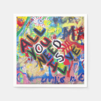 Serviette En Papier Graffiti Love Napkins