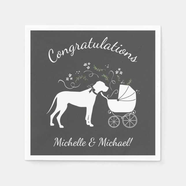 Serviette En Papier Grand Baby shower Dane (Devant)