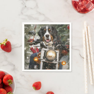 Serviette En Papier Grand Noël de moto de montagne suisse