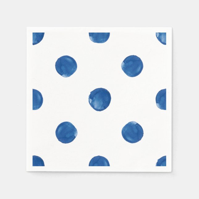 Serviette En Papier Grand pois Shibori motif (Devant)