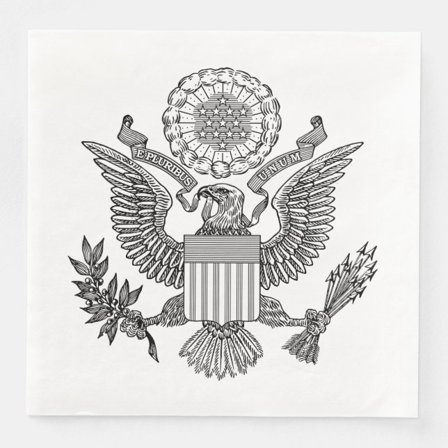Serviette En Papier Grand Sceau des États-Unis d'Amérique (États-Unis) (Devant)