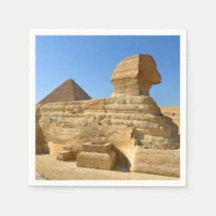 Serviette En Papier Grand Sphinx de Gizeh avec la pyramide de Khafre -