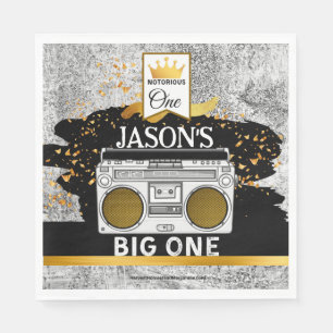 Serviette En Papier GRAND UN 1er anniversaire Boombox Napkins