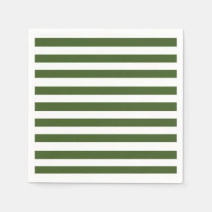 Serviette En Papier Grandes vertes et blanches