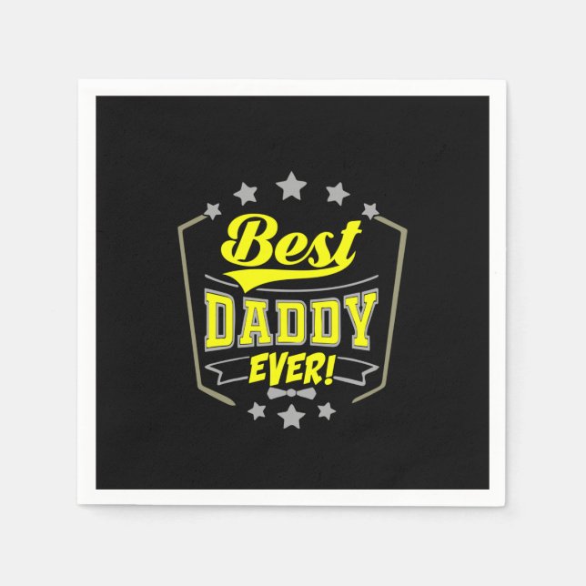 Serviette En Papier Grandfather Quotes | Best Daddy Ever (Devant)