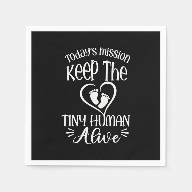 Serviette En Papier Grandfather Quotes | Keep The Tiny Human Alive (Devant)