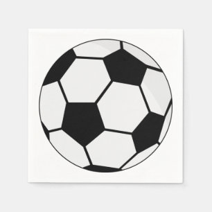 Serviette En Papier Graphique de ballon de football classique Fan de s