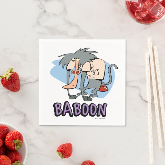 Serviette En Papier Graphique de caractères I.R. Baboon (En situation)