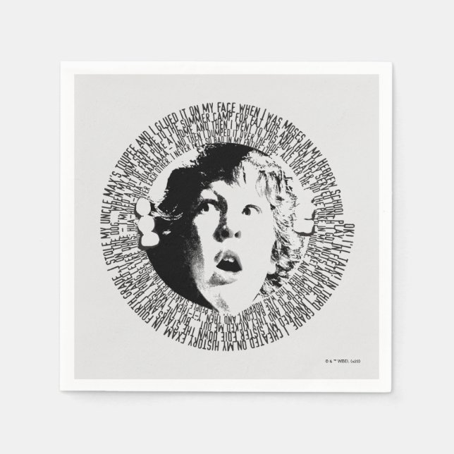 Serviette En Papier Graphique de confession des Goonies Chunk (Devant)