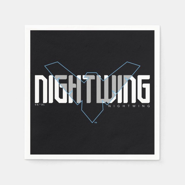 Serviette En Papier Graphique de nom high-tech Nightwing (Devant)