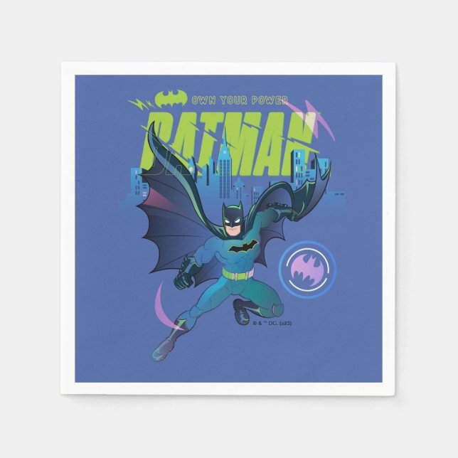 Serviette En Papier Graphique de ville de Batman "Posséder votre puiss (Devant)