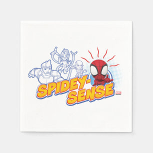 Serviette En Papier Graphique du contour du sens de Spidey