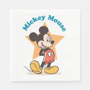 Serviette En Papier Graphique du nom de star de Mickey Mouse