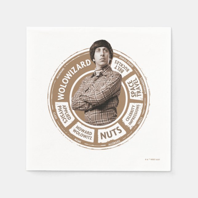 Serviette En Papier Graphique Howard Info (Devant)