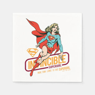 Serviette En Papier Graphique rétro-invincible Supergirl