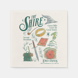 Serviette En Papier Graphisme en collage aquarelle THE SHIRE™