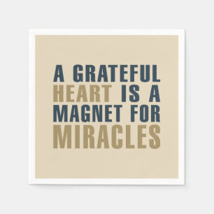 Serviette En Papier Grateful Heart Magnet pour Miracles   Serviette de