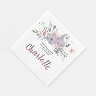 Serviette En Papier Gratitude Floral Spray