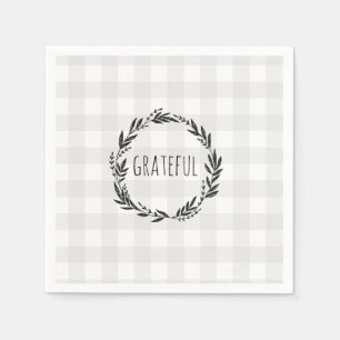 Serviette En Papier Gratuit Gris En vichy Motif Wreath