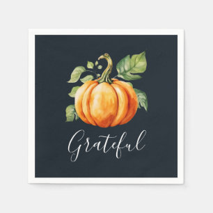 Serviette En Papier Gratuit Thanksgiving Watercolor Citrouille