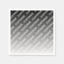 Gray (changeable color) Ombre & Text Pattern