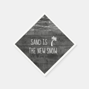 Serviette En Papier Gray Fun #Fêtes tropicales Le sable est la nouvell