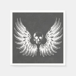Serviette En Papier Gray & White Rock Angel Ailes Crâne