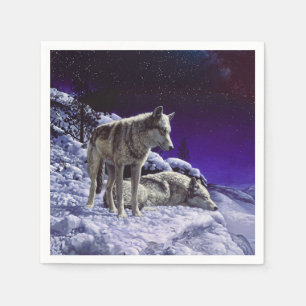Serviette En Papier Gray Wolves