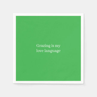 Serviette En Papier 'Grazing Is My Love Language' Fun Foodie Approved