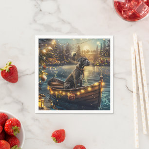 Serviette En Papier Great Dane Christmas Festive Voyage