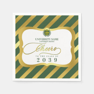 Serviette En Papier Green 2 School College University Graduation Day