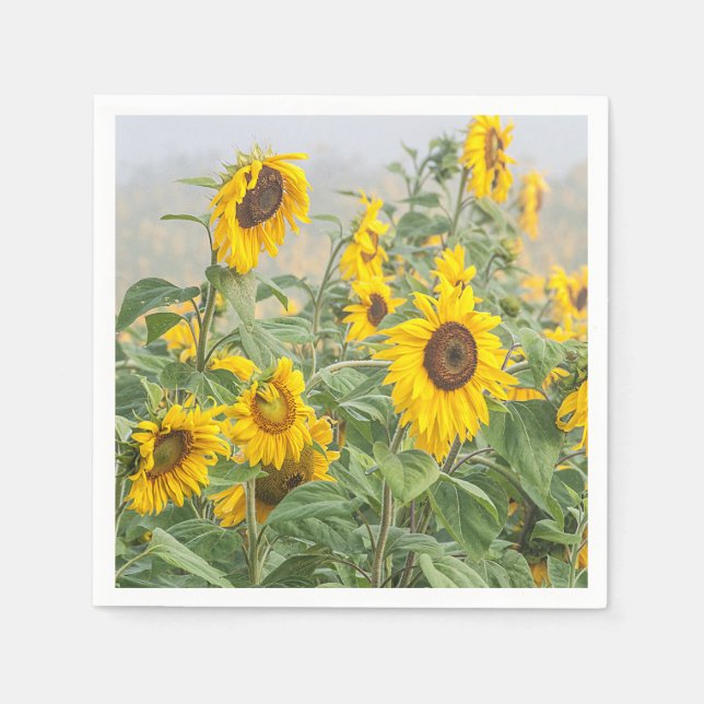 Serviette En Papier Green beautiful floral (Devant)