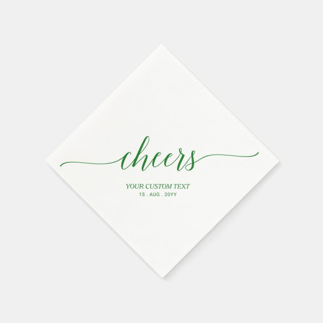 Serviette En Papier Green | Élégante Soirée de la Cheers (Coin)
