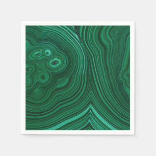 Serviette En Papier Green gemstone malachite natural stone design